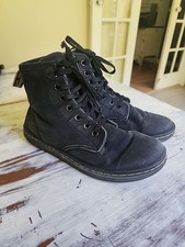 Dr Doc Martens AIR WAIR Shoreditch Womens 7 Black Canvas Ankle Bouncing Sole
