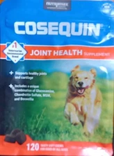 #1 NUTRAMAX COSEQUIN JOINT HEALTH MSM BOSWELLIA SUPPLEMENT FOR DOG 120 SOFT CHEW