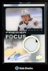 2023 UPPER DECK PREMIER CONNOR BEDARD PREMIER FOCUS ROOKIE PATCH AUTO RC /50