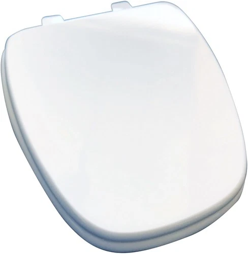 Jones Stephens C049WD00 MOLDED WOOD TOILET SEAT SQUAR - White - Picture 2 of 2