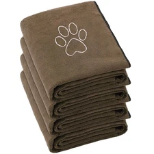 Chumia 4 Pack Dog Towels for Drying Large Microfiber Grooming Tools Absorbent