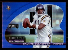 2021 Panini Playoff #BTN-DCU Daunte Culpepper Behind the Numbers Blue Vikings