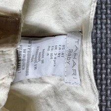 Tahari Baby Girls Ivory Button-Front Dress With Ruffle  Gold Trim Size 4T