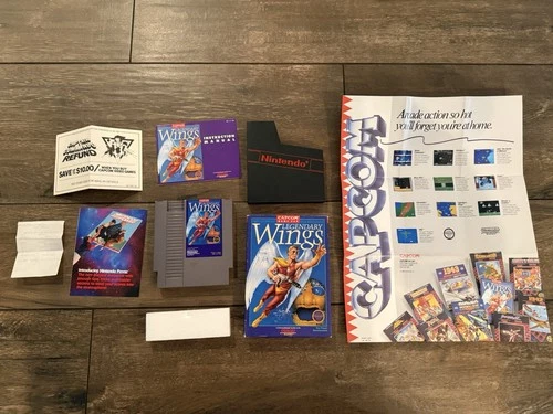 New ListingLegendary Wings Nintendo NES Complete W Poster CIB Video Game Works