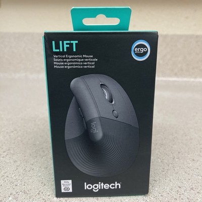 Logitech Lift Vertical Ergonomic Wireless Bluetooth Mouse Black w/ Box