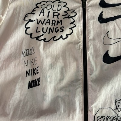 Nike x Nathan Bell Running Jacket Pink Doodle Graphic Artist