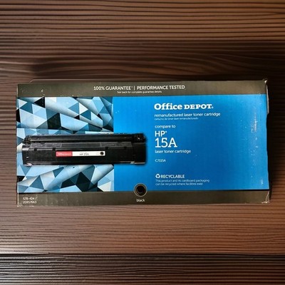 Hewlett-Packard  15A, Black (Office Depot  )Toner Cartridge (2 Available)