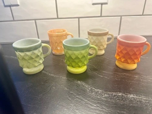 Vintage Anchor Hocking Fire King  Mugs - Cup Made in USA