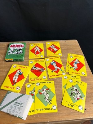 VINTAGE Baseball Card Game 1957 Ed-U-Cards DECK OF 36 Cards & Instruction Paper