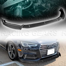 CARBON PAINTED FRONT BUMPER BODY KIT SPOILER LIP FIT 17-19 AUDI A4 S4 B9 S-LINE