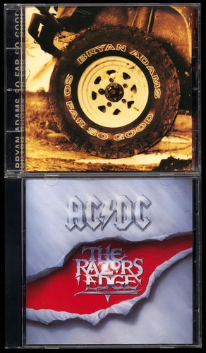 CD-Konvolut★2 CDs★AC/DC • RAZOR’S EDGE + Bryan ADAMS • SO FAR, SO GOOD★SEHR GUT★