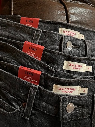 Maxi gonna jeans Levi Strauss Signature Mid Rise Comfort elasticizzata blu taglie multiple - Foto 6 di 9