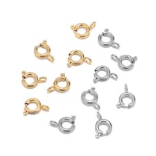 20pcs Stainless Steel Round Claw Spring Clasps Hook for Bracelet Necklace Making