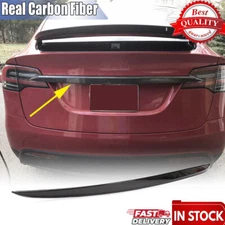 For Tesla Model X 2016-2019 Real Carbon Rear Trunk Lid Cover Trim Accessories