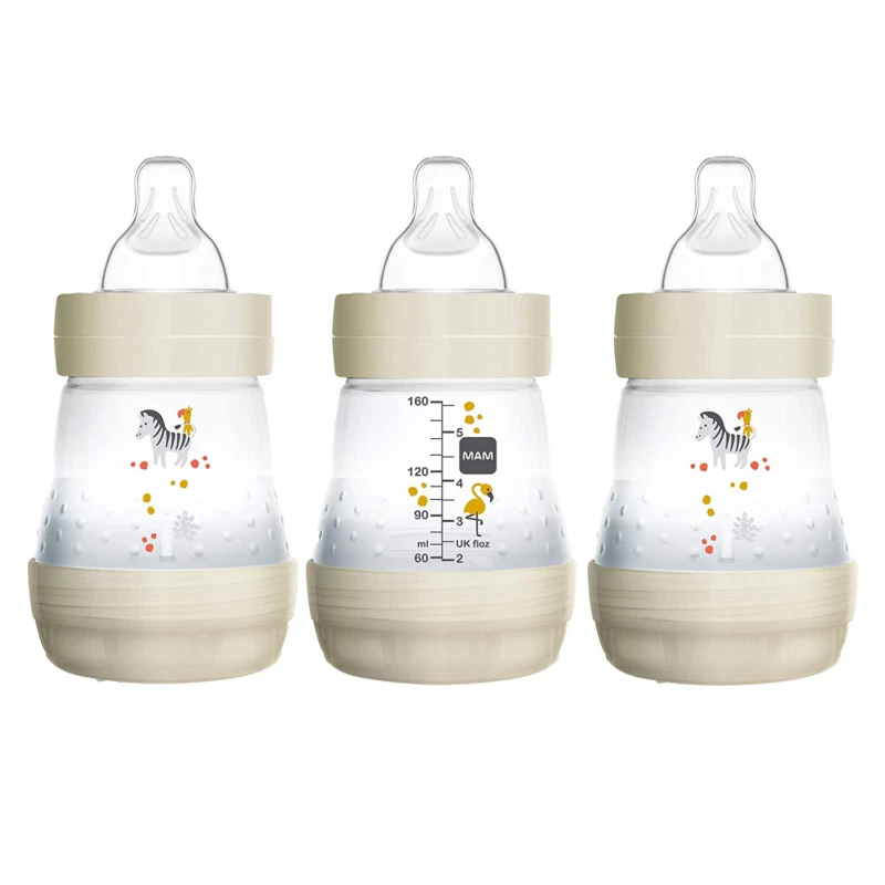 MAM Easy Start Anti-Colic Bottle, 5 oz (3-Count), Newborn Essentials, Slow  Flow