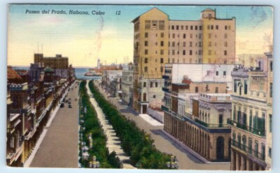 Paseo del Prado - Havana CUBA Postcard