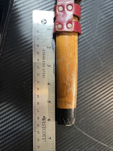 Fixed Blade Knife Vintage Siegfried Finest Steel Made In Japan With Wood Sheath - Picture 13 of 18