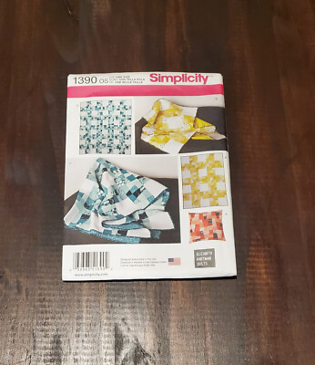 Simplicity 1390 Wonky Nine Patch Twin Quilt Lap Quilt Pillow Sewing ...