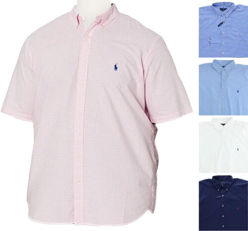 POLO Ralph Lauren Oxford Shirt Men's Performance, Big and Tall, Short Sleeve - Picture 1 of 10