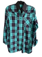 Prada plaid button up 38 S/M tartan long womens Could Be Minidress