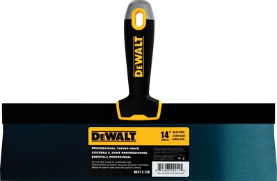DEWALT Drywall 14'' Blue Steel Taping Knife w/ Soft Grip Handle | DXTT-2-128