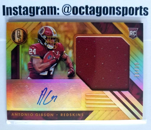 2020 PANINI GOLD STANDARD ANTONIO GIBSON RC/PATCH/AUTO!! 24/99!! 1/1?? JERSEY #!