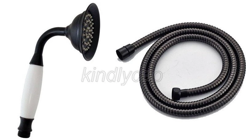 Oil Rubbed Bronze Bathroom Ceramics HandHeld Shower Head +1.5m Shower Hose Kx114