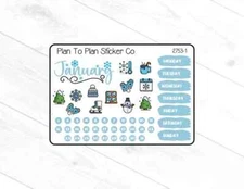 2753-1~~January Journal Planner Stickers.