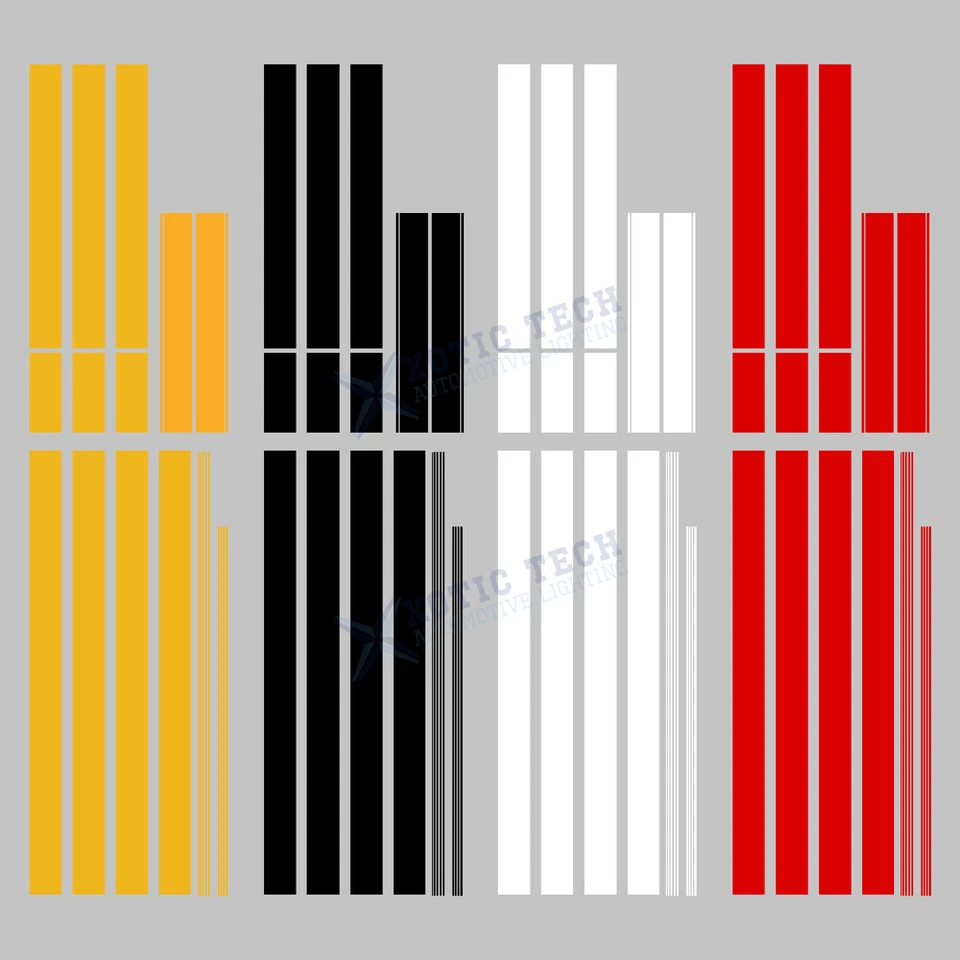 Calcomanías adhesivas para maletero techo capó barras marca hachís guardabarros para Ford Mustang 2015-2023 Foto 4 de 4