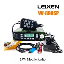 Leixen VV-898SP Portable Dual Band Mobile Radio 12000mAh 25W VHF/UHF 2 Way Radio