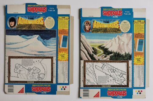 1981 Nabisco Cereal Shreddies The Adventurers Packets x 2 Captain Scott Johnson - Picture 1 of 2