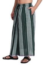 Elastic Premium Cotton Lungi With Dual Packet Pack Of 1 Mint Green