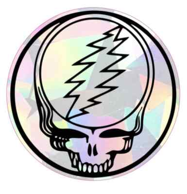 Grateful Dead Sunflower hologram rainbow PRISM clear sticker