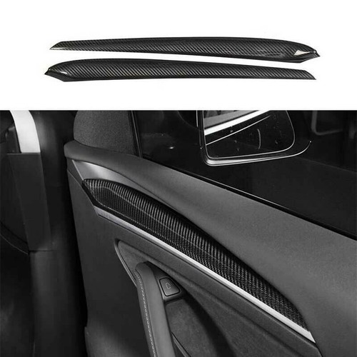 4PCS Dashboard Cover Wrap & Front Door Inner Armrest Panel Trim For Tesla 3/Y - Bild 2 von 8