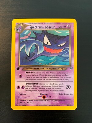 Pokemon Karte: Dark Spectrum 36/105 Edition 1 Neo Destiny Wizards Französisch