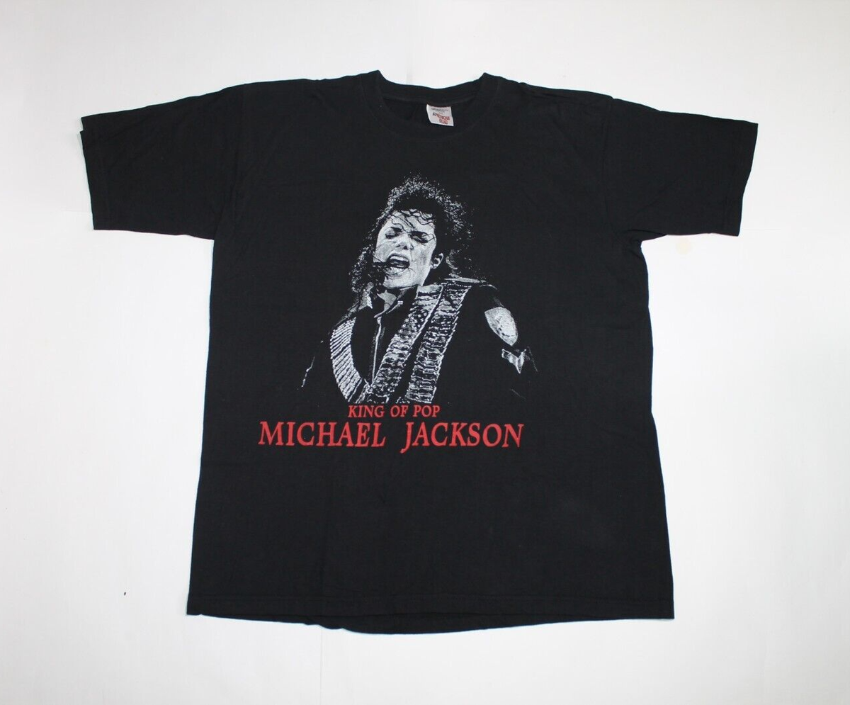 Vintage 90s Michael Jackson Shirt King Of Pop Rock Disco Men's Tee