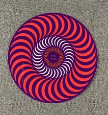 Spitfire Swirl Skateboard Sticker 3.9 Red/White/Red