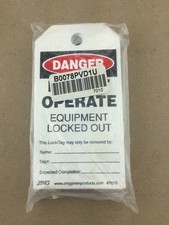Genuine 10 Pack ZING 7010 Danger Tag 5-3/4 x 3 In Plastic OSHA Ships FREE