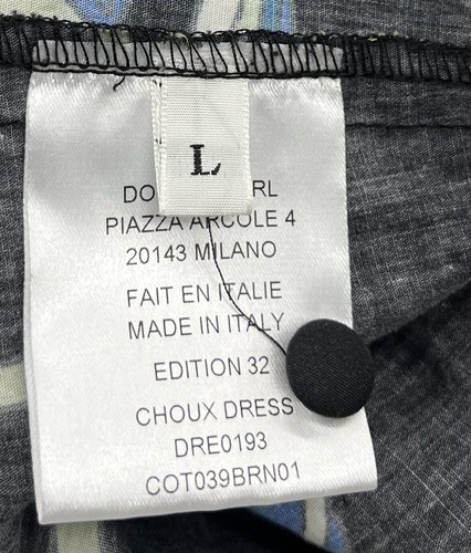 La DoubleJ Black Choux Borboni Printed Cotton-Poplin Mini Shrit Dress sz L - Picture 6 of 6