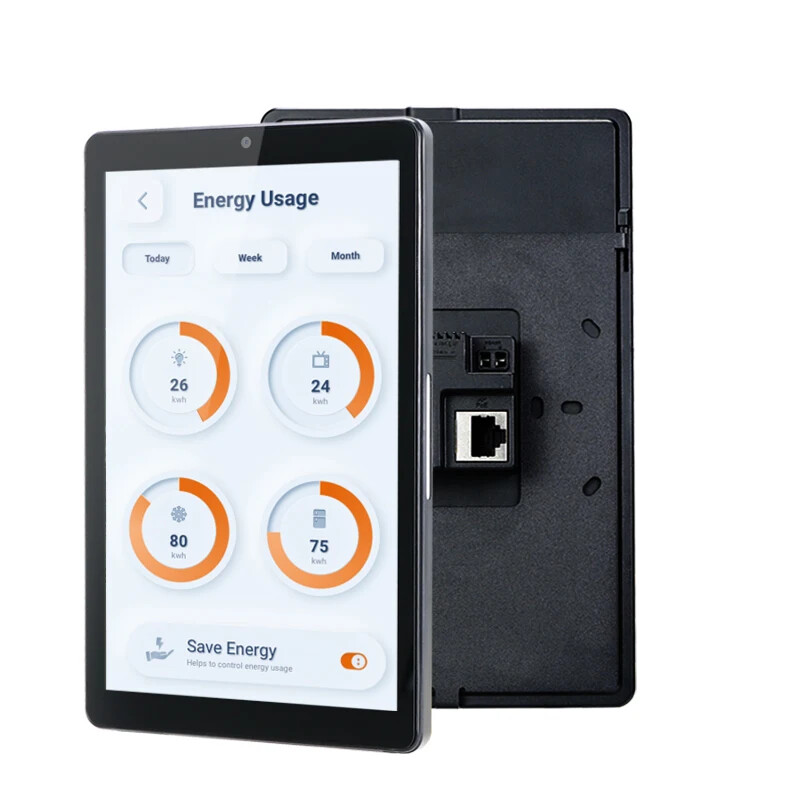 8 Inch Touch Screen 500Nit Multi-Function Touch Control Panel With RJ45 Port