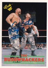 The Bushwhackers Luke & Butch Signed 1990 Classic WWF Rookie Card #116 WWE RC
