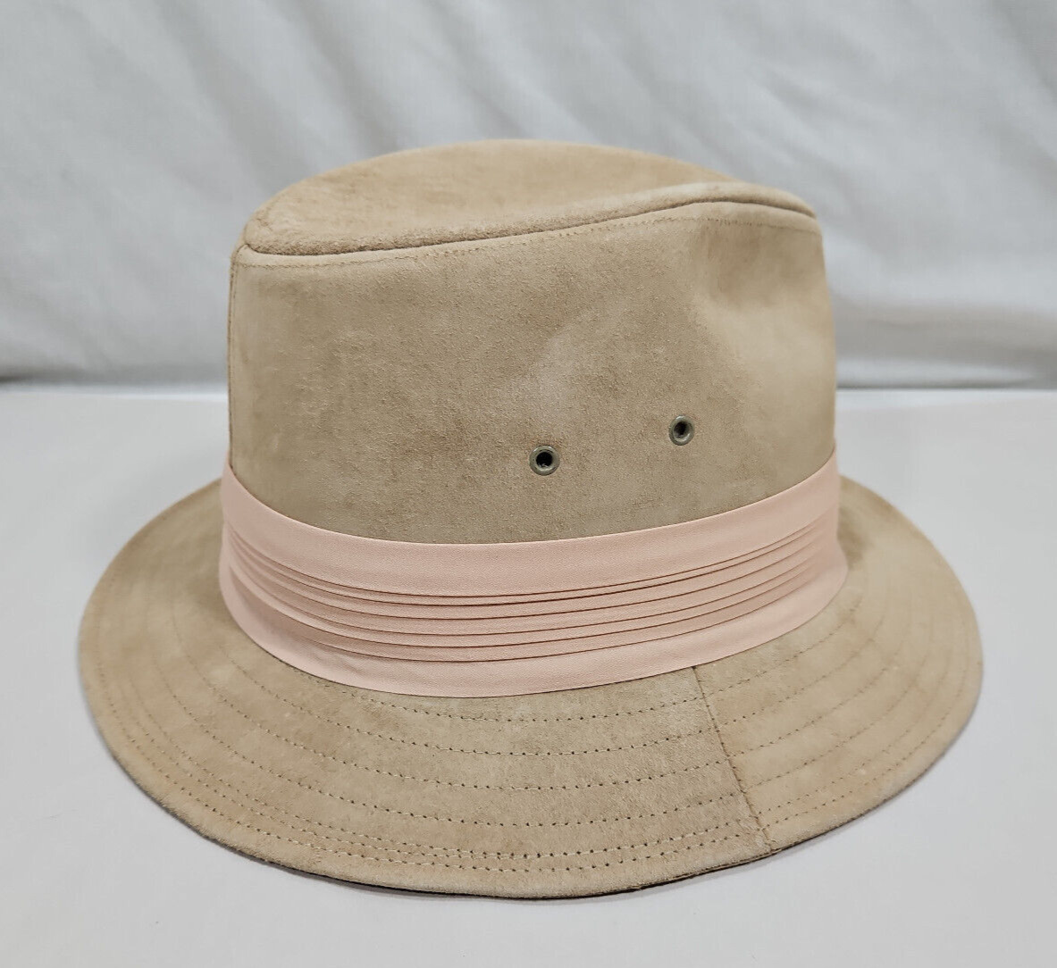 Fedora Hat Genuine Suede Stetson X Large Vintage … - image 7