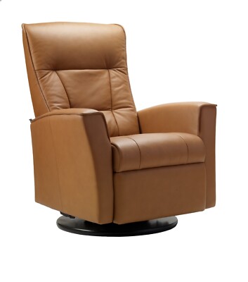 Fjords Ulstein Swing Relaxer Power Electric Recliner Chair NL Cappuccino Leather