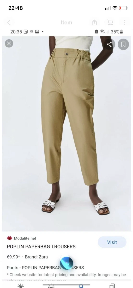 Khaki hotsell paperbag trousers