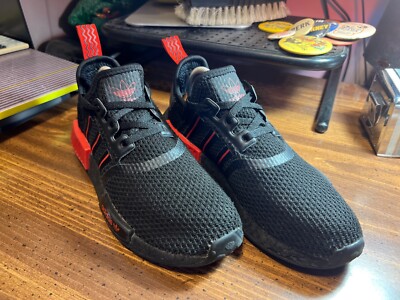 Size 9.5 - adidas NMD_R1 Core Black Red for sale online | eBay display picture 1
