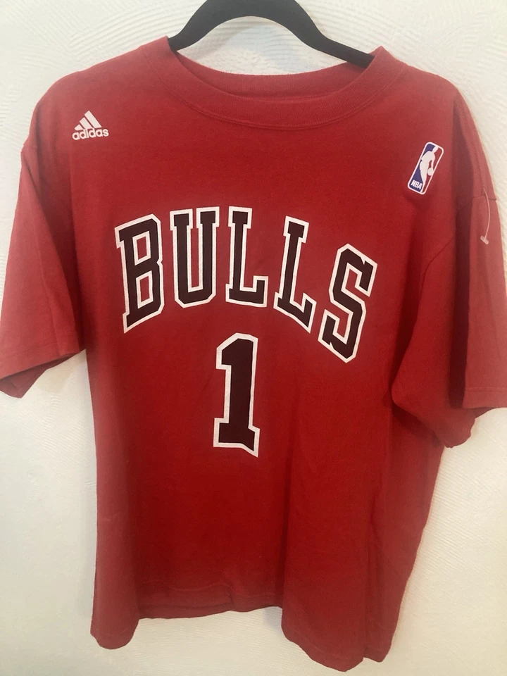 Adidas Chicago Bulls #1 "Rosa" Camiseta Usada Foto 4 de 4