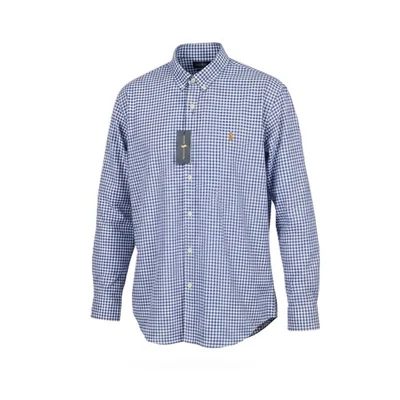 RALPH LAUREN Core Replen Herrenhemd XL Blau Kariert Freizeit Button-Down UVP159 - Bild 1 von 4