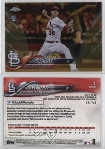 2018 Topps Chrome Gold Refractor /50 Jack Flaherty #4 Rookie RC