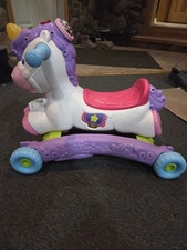 V Tech Musical Ride On Unicorn For Toddlers! Adorable