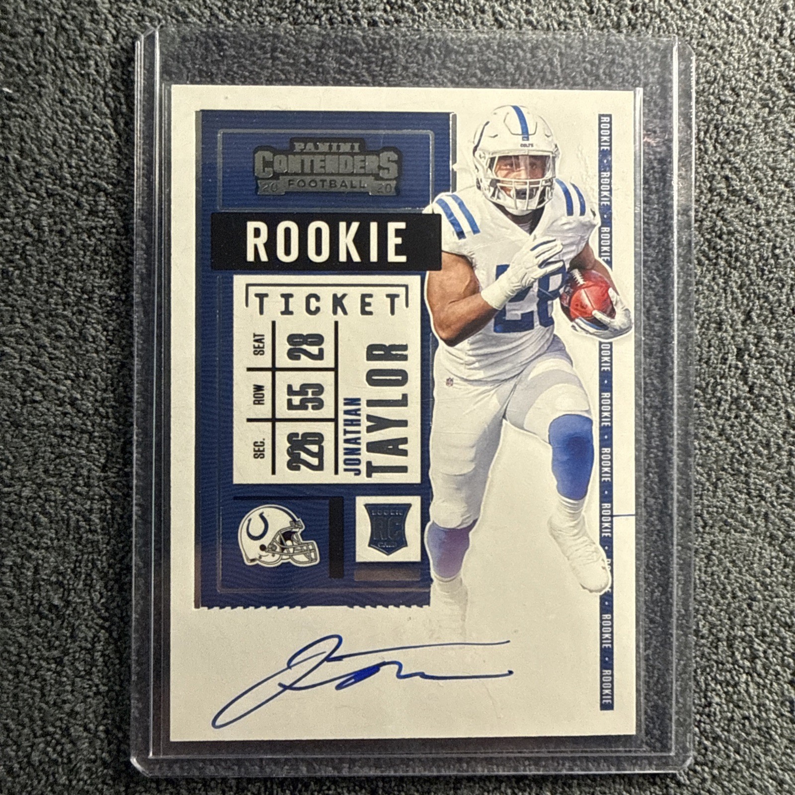 2020 Jonathan Taylor Contenders Variation SP #116 Rookie Auto/Autograph (RC)